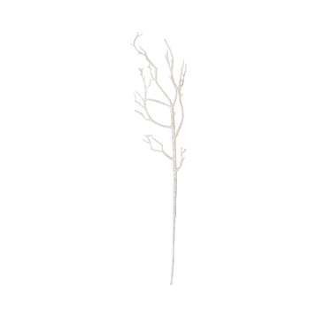 Glitter Twig, Set of 6, White, 18"