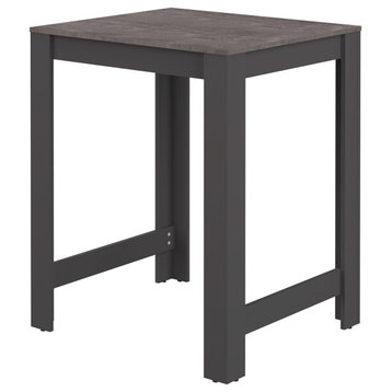 Sulens Bar Table, Black and Concrete, 32"