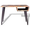 vidaXL Desk Computer Desk Writing Table with Iron Legs Solid Wood Reclaimed