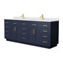 Dark Blue with Brushed Gold Trim