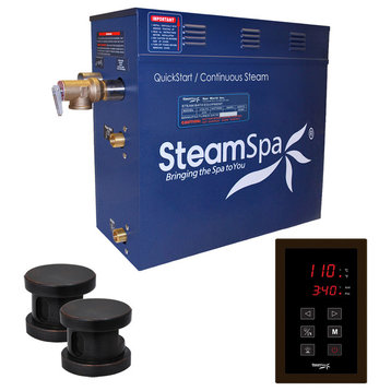 SteamSpa 10.5 KW QuickStart Acu-Steam Bath Generator Package,Oil Rubbed Bronze