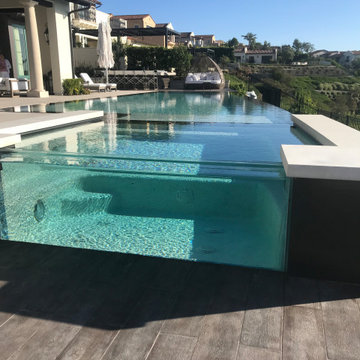 Infinity Pool Back Yard Oasis