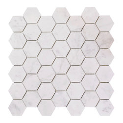 Marble Hexagon Carrara - Mosaic Tile