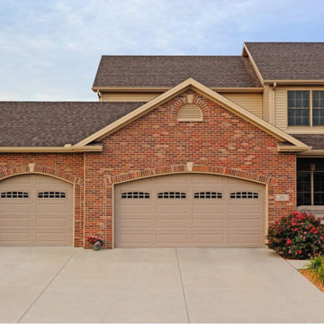 Traditional Residential Garage Door Installation-Long Panel Steel Door