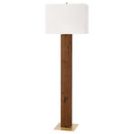 Hudson Valley Lighting - Waltham 1 Light Floor Lamp, Aged Brass Finish, White Belgian Shade - Features: