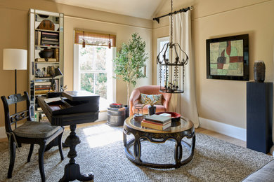 Trendy living room photo in New York