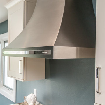 Fairfield - White Kitchen - Grey Island