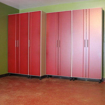 Redline Work Series Garage Cabinets, Slat Wall