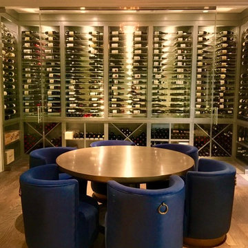 Atlanta Wine Cellar - Chrome Rod Storage System by CELLARMAKER