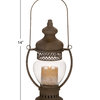 Rustic Brown Metal Candle Lantern 52930