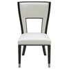 Comfortable Leather Dining Chair, Ivory