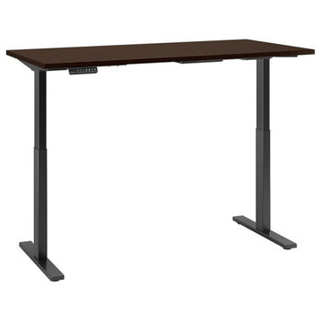 Move 60 Series 72W x 30D Adjustable Desk in Mocha Cherry - Engineered Wood