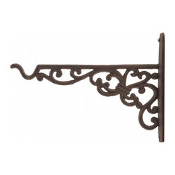 Import Wholesales - Cast Iron Plant Hanger, Ornate Pattern, 10" Deep - Planter Hardware And Accessories