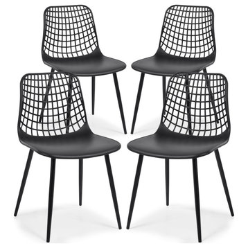 Poly and Bark Marais Dining Chair, Set of 4, Black
