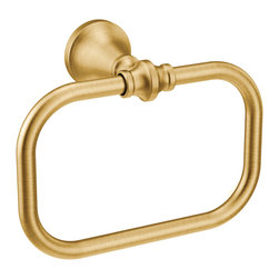 Colinet Brushed Gold Towel Ring - Towel Rings