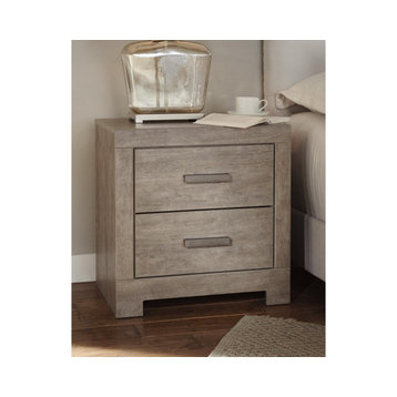 Culverbach Weathered Gray Two Drawer Nightstand