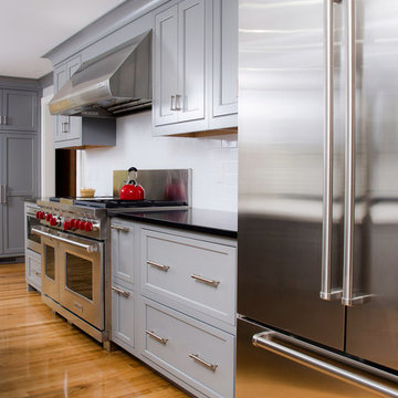 Custom Gray Kitchen - Boston Area