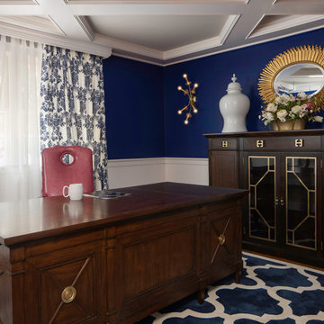 Bold Blue Home Office