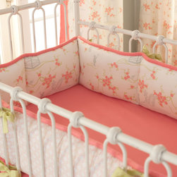 White Pagoda Crib Bumper - Baby Bedding