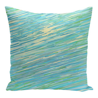 Sedona Stripes Blue Throw Pillow 20x20 - Pillow Decor