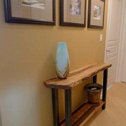 Urban Tree Salvage - Reclaimed Live Edge Maple Slab Console Table - Console Tables