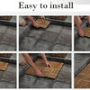 12"x12" EZ-Floor Interlocking Tiles, Solid Teak Wood Oiled Finish, Set of 10