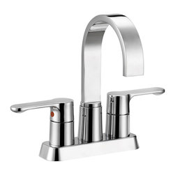 Designers Impressions - Polished Chrome Lavatory Vanity Faucet - Bathroom Sink Faucets