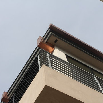 Manhattan Beach Copper  Gutters,, Beam Caps, Chimney Shroud (No Chimney inside)