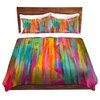 Neon Double Abstract Twill Duvet Cover, Twin Duvet 68"x88"