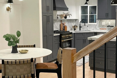 Example of a transitional kitchen design in San Diego