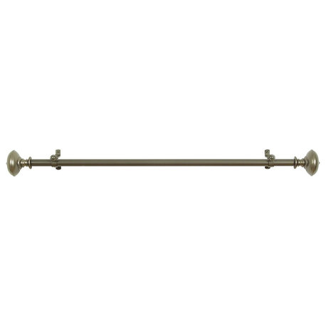 Buono Curtain Rods With Finial, Set of 2, 48"