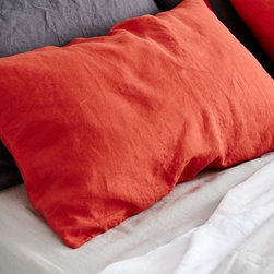 Melon Linen Pillowslip Set | In Bed - Sheet And Pillowcase Sets