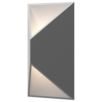 Sonneman Prisma 1 Light LED Wall Sconce, Textured Gray