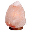 8" Air Purifying Natural Himalayan Table Salt Lamp with Neem Wood Base