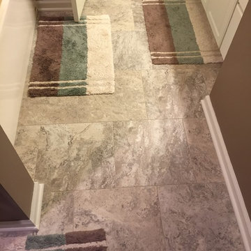 Armstrong Alterna Reserve luxury vinyl tiles with matching acrylic grout install