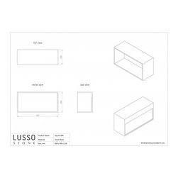LUSSO STONE SOLID SURFACE STONE RESIN STORAGE CUBE MATT FINISH 600 SQUARE - Products
