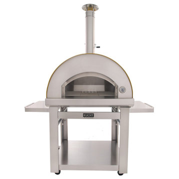 Outdoor Wood Fired Gas Pizza Oven, Yellow