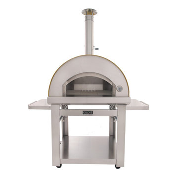 Outdoor Wood Fired Gas Pizza Oven, Yellow