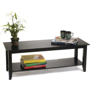 Convenience Concepts American Heritage Coffee Table in Black Wood Finish