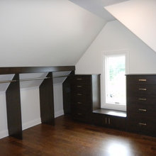 closet with angled ceiling