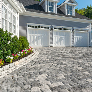 Unilock Front Entrance with Tribeca Cobble Driveway
