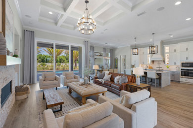 Example of a beach style family room design in Jacksonville