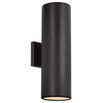Kira Home - Kira Home Enzo 16" Indoor/Outdoor Wall Sconce, Weatherproof Up Down Light - *[RUSTIC MODERN DESIGN] This heavy duty modern 2-light up down wall light showcases a sleek sturdy cylinder metal shade and classic oil rubbed bronze finish to instantly upgrade your front door exterior or porch. Great for both interior/exterior areas as it can mount veritcally or horizontally, the strong rubber sealed caps and weather resistant materials able to withstand rain or snow add a heavy duty touch, making it a top choice amongst designers and builders