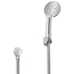 Toto - Toto Trans Series A 5Spray Modes 4.5" 2.5GPM Handshower Polished Chrome - At TOTO, we design simple, brilliant, and elegant solutions for basic human needs where every innovation and detail is designed with you in mind. Were committed to improving peoples lives and for over a century, weve made products that do just that. The TOTO Transitional Collection Series A Five-Spray Handshower offers a modern and sleek design that coordinates with any bathroom dcor. Handshowers offer improved comfort and flexibility over traditional fixedshowerheads and allows you to direct water flow right where you need to create a revitalizing experience unlike any other. Indulge and choose from a spray, spray and massage combo, massage, or a mist. The final mode is a pause, which enables the user to stop the flow of water without changing the temperature or volume settings of the shower control. Fixture offers maximum flow rate of 2.5 gpm and has a four inch diameter spray plate. Long lasting and durable, this handshower is made of solid brass construction and features rubber nozzles that help to prevent limescale buildup. TOTO creates a clean, relaxed, and refreshing lifestyle by designing for every part of the bathroom and striving to bring more to every moment you spend there.  Optional handshower components sold separately.