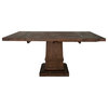 Wooden Square Extension Dining Table, Dark Brown