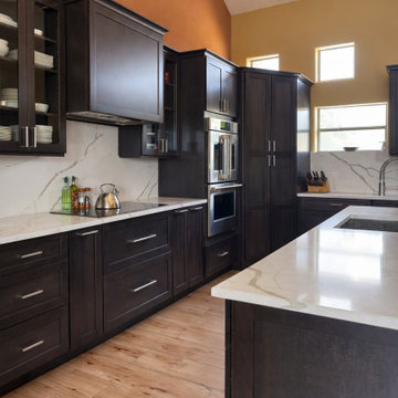 Modern Contemporary Kitchen with Espresso Cabinets