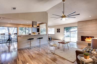 Family room - modern family room idea in Austin
