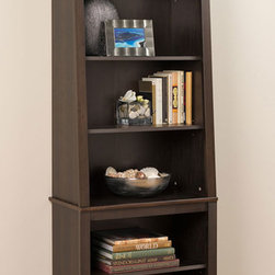 Prepac Espresso Slant Back Bookcase - Bookcases
