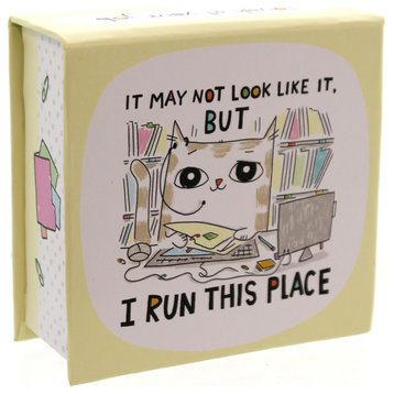 Home & Garden I RUN THIS PLACE MEMO CUBE Paper Laugh At Work Office 4048946