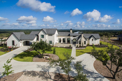 Example of a transitional exterior home design in Other